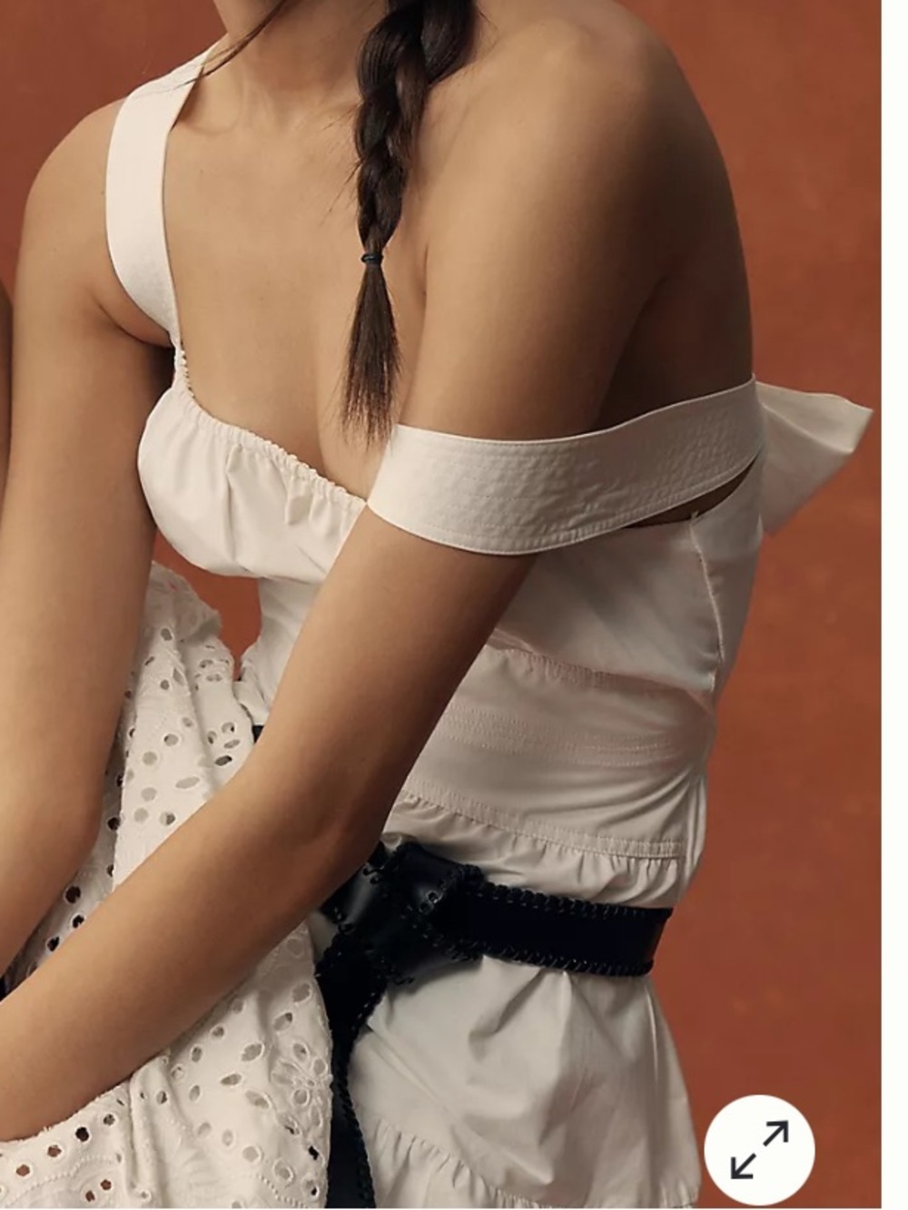 Moon River Tiered Eyelet Midi Dress white - Picture 3 of 8